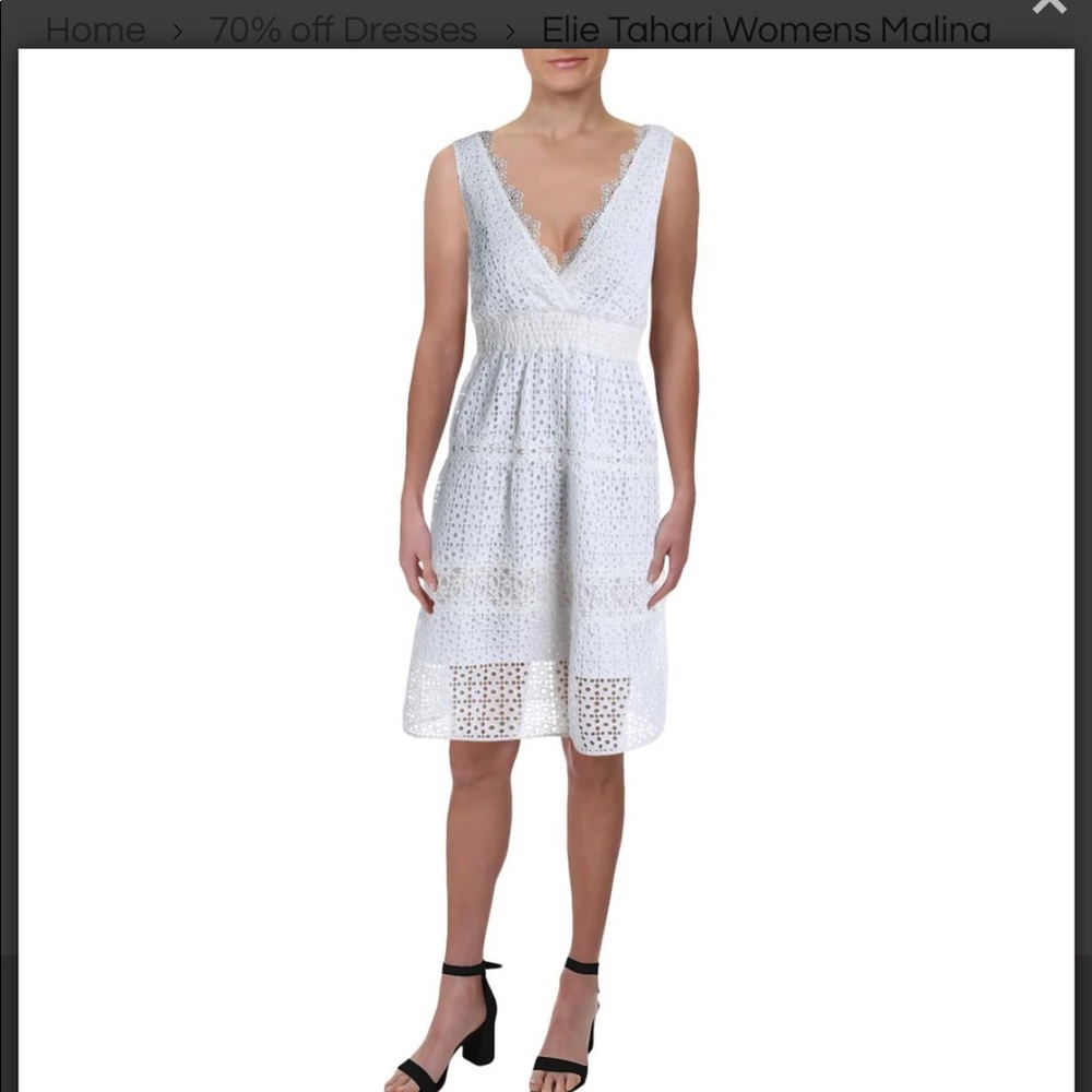 Elie Tahari Malina white dress Size large